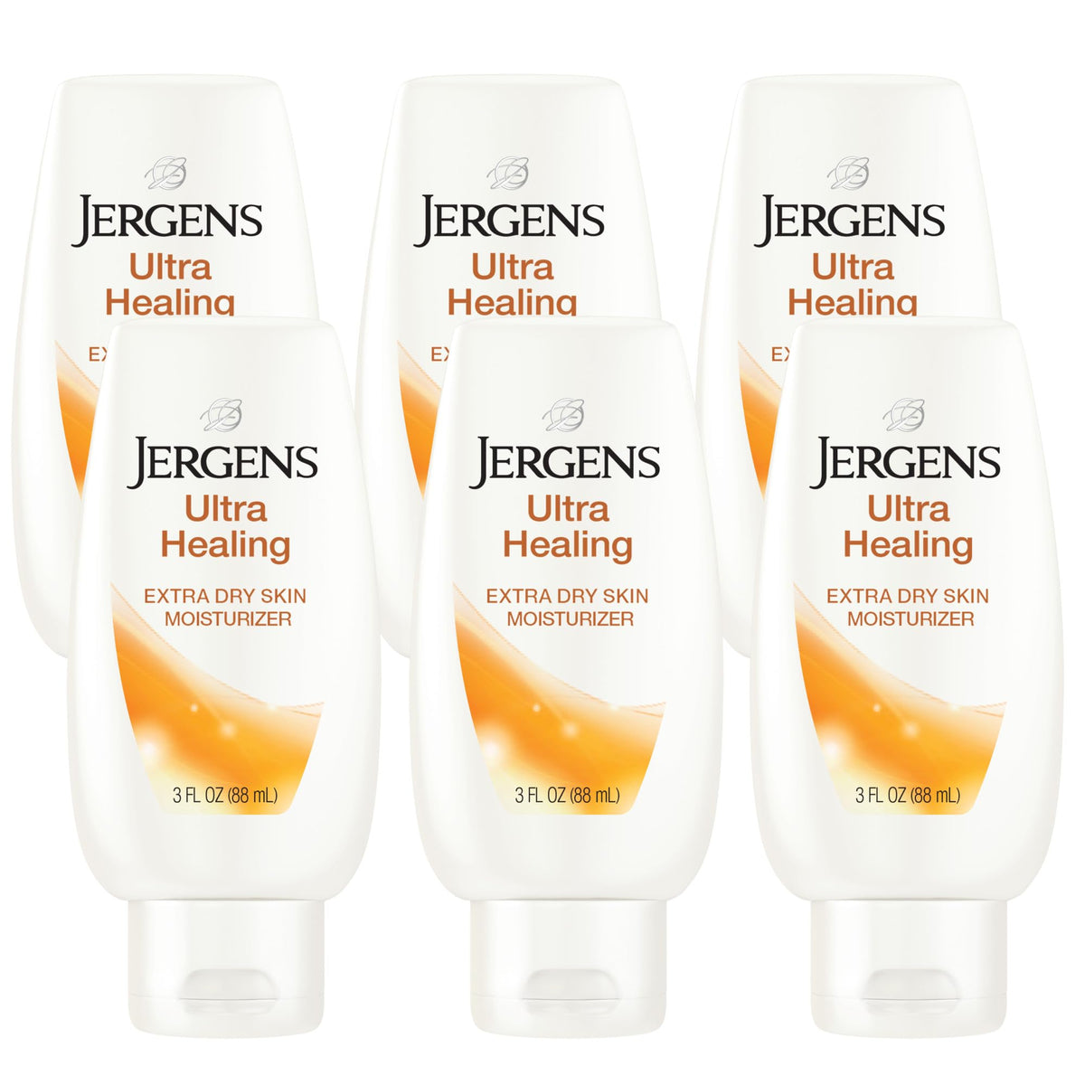Jergens Ultra Healing Dry Skin Lotion, Hand and Body Moisturizer for Quick Absorption into Extra Dry Skin with Hydralucence Blend, Vitamins C, E and B5, White, 32 oz, Pack of 6