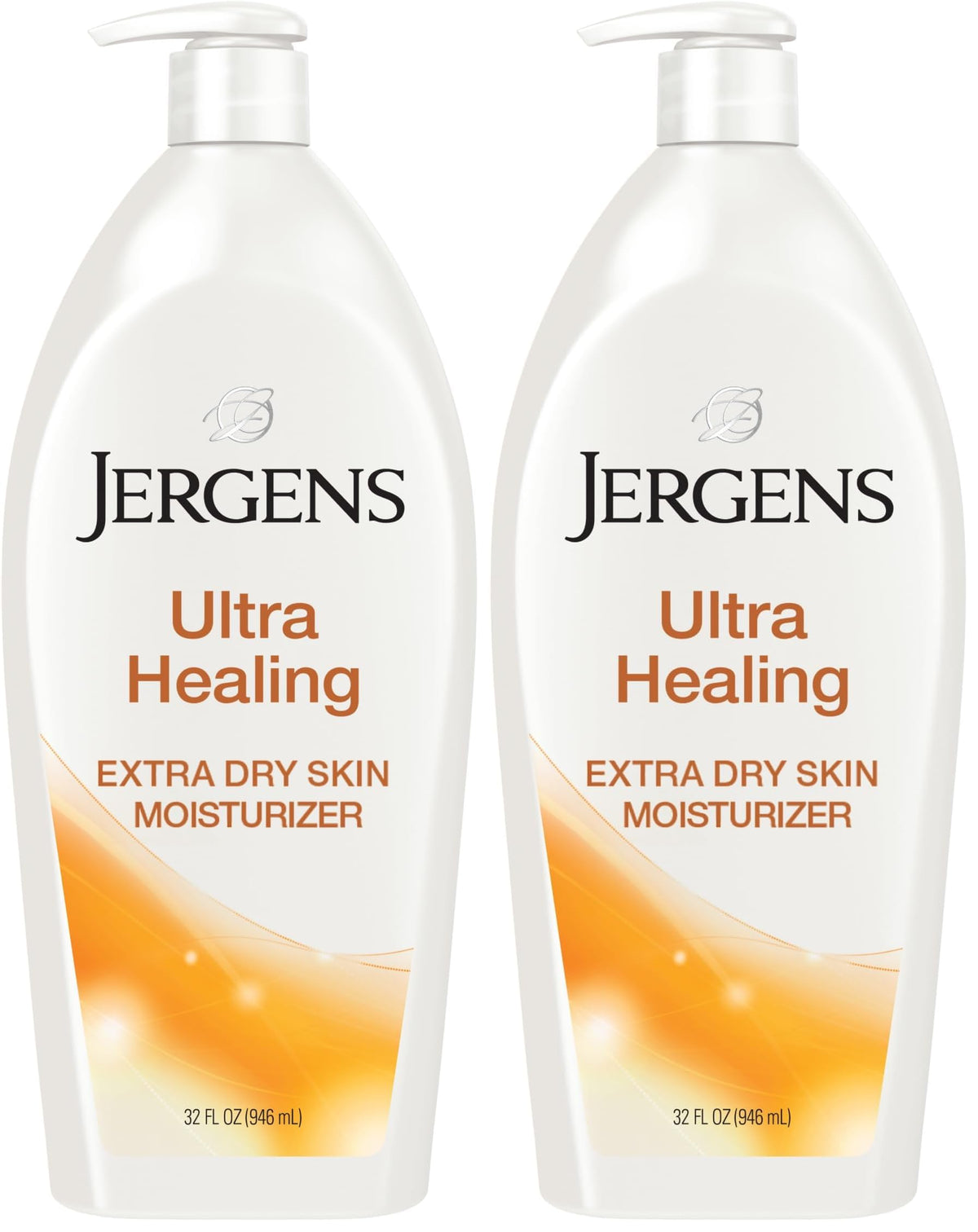 Jergens Ultra Healing Dry Skin Lotion, Hand and Body Moisturizer for Quick Absorption into Extra Dry Skin with Hydralucence Blend, Vitamins C, E and B5, White, 32 oz, Pack of 6
