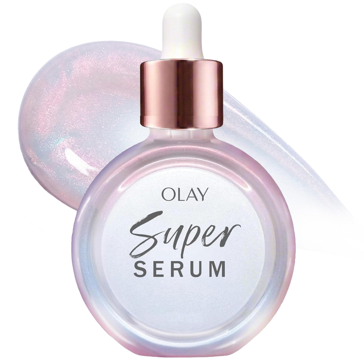 Olay Super Serum - Glow Serum for Face - Activated Niacinamide, Vitamin C & E, Collagen Peptide, AHA - 5-in-1 Benefits - Brightens, Hydrates, Smooths, Firms, Evens Tone, Proactive Anti-Aging, 1.7 Oz