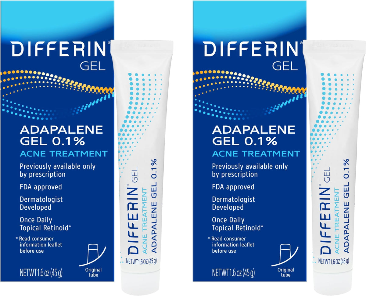 Differin Acne Retinoid Treatment Gel, 0.1% Adapalene, 45g Pump