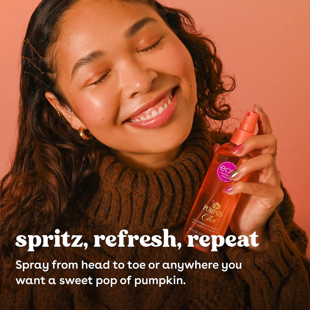 eos Cashmere Body Mist, Pumpkin Chai, Fall Fragrance Mist, 6 fl oz