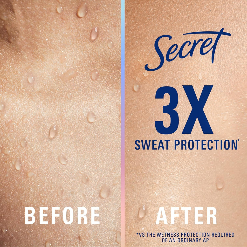 Secret Clinical Strength Antiperspirant Deodorant for Women, Stress Response, 3X Stress & 72hr Sweat & Odor Protection, PH Balancing Minerals, Soft Solid, 1.6 oz (Pack of 3)