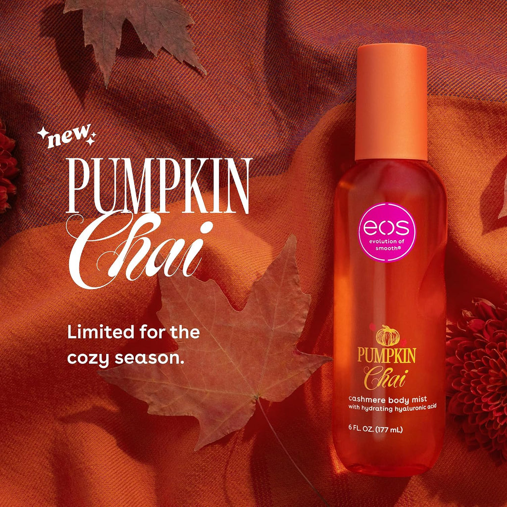 eos Cashmere Body Mist, Pumpkin Chai, Fall Fragrance Mist, 6 fl oz